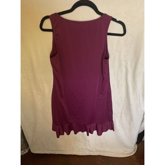 Modest Purple Tommy Bahama Scoop Neck Tank Stretchy Swimwear Dress Size S/P - Picture 3 of 3